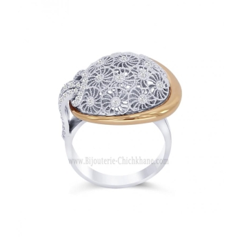 Bague femme en Or Bicolore  18 Carats Ref 59541 | Chichkhane