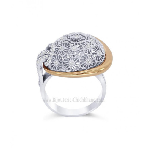 Bague femme en Or Bicolore  18 Carats Ref 59541 | Chichkhane