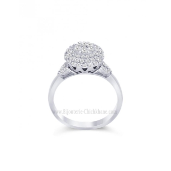 Solitaire femme en Or Blanc 18 Carats Ref 58937 | Chichkhane