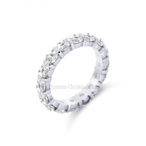 Alliance femme en Or Blanc 18 Carats Ref 58867 | Chichkhane