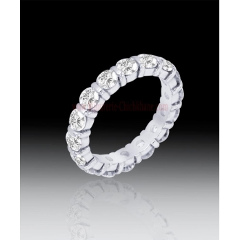 Alliance femme en Or Blanc 18 Carats Ref 58867 | Chichkhane
