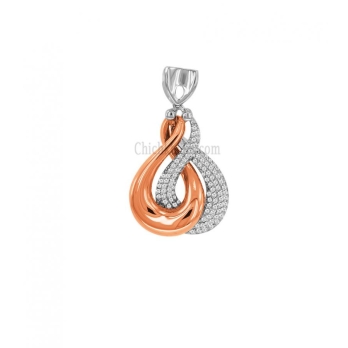 Pendentif femme en Or Bicolore  18 Carats Ref 58712 | Chichkhane