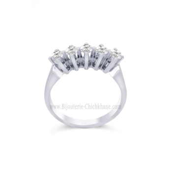 Alliance femme en Or Blanc 18 Carats Ref 59483 | Chichkhane