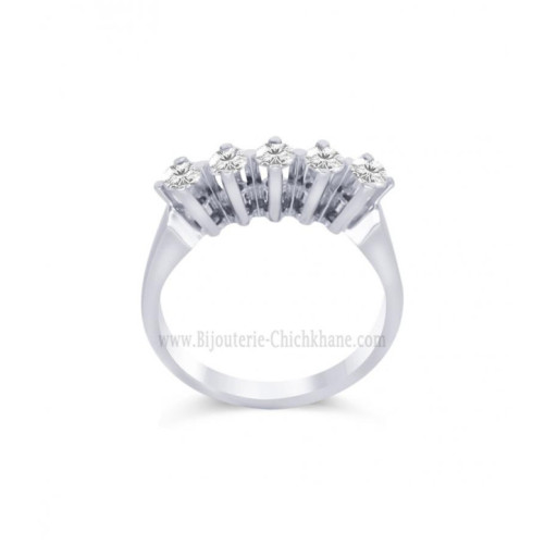 Alliance femme en Or Blanc 18 Carats Ref 59483 | Chichkhane