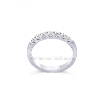Alliance femme en Or Blanc 18 Carats Ref 59482 | Chichkhane