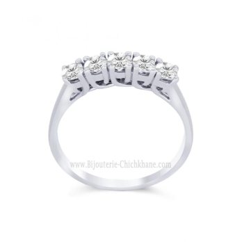 Alliance femme en Or Blanc 18 Carats Ref 59481 | Chichkhane