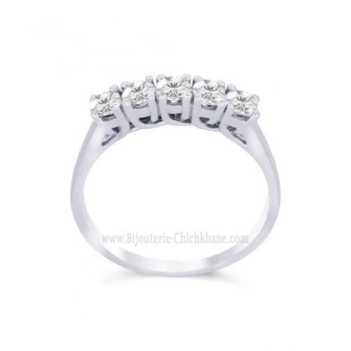 Alliance femme en Or Blanc 18 Carats Ref 59481 | Chichkhane