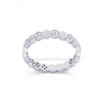 Alliance femme en Or Blanc 18 Carats Ref 59276 | Chichkhane