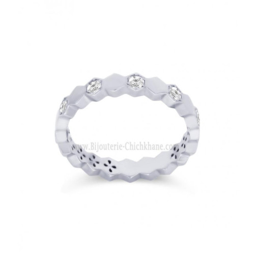 Alliance femme en Or Blanc 18 Carats Ref 59276 | Chichkhane