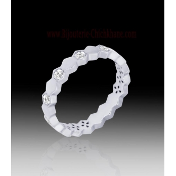 Alliance femme en Or Blanc 18 Carats Ref 59276 | Chichkhane