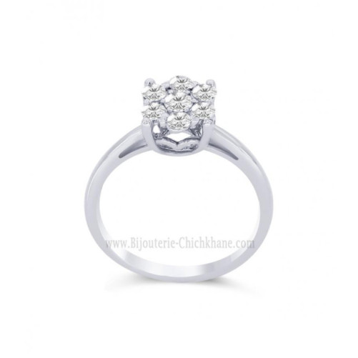 Solitaire femme en Or Blanc 18 Carats Ref 59273 | Chichkhane