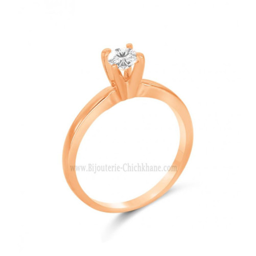 Solitaire femme en Or Rose 18 Carats Ref 59259 | Chichkhane