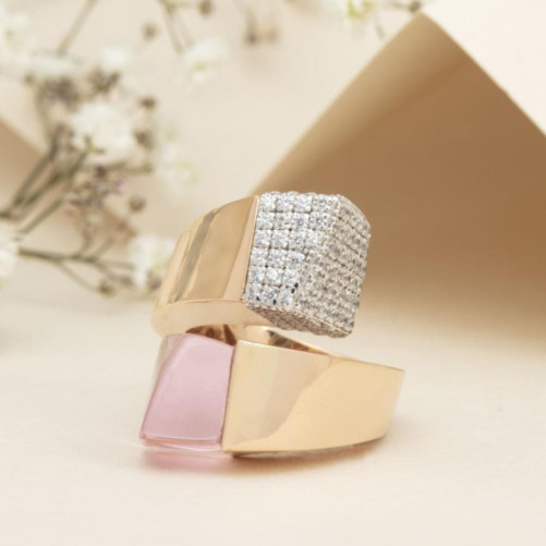 Bague femme en Or Bicolore  18 Carats Ref 68315 | Chichkhane