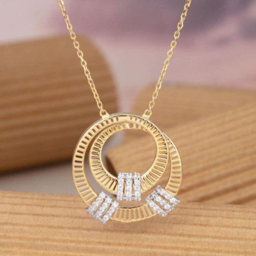 Collier femme en Or Bicolore  18 Carats Ref 68274 | Chichkhane