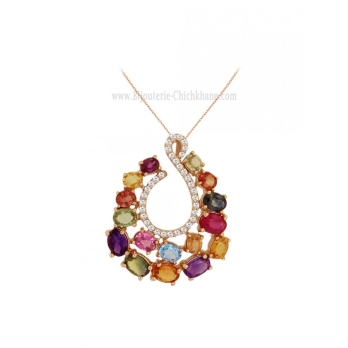 Pendentif femme en Or Rose 18 Carats Ref 58556 | Chichkhane