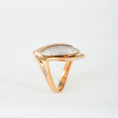 Bague femme en Or Bicolore  18 Carats Ref 30024 | Chichkhane