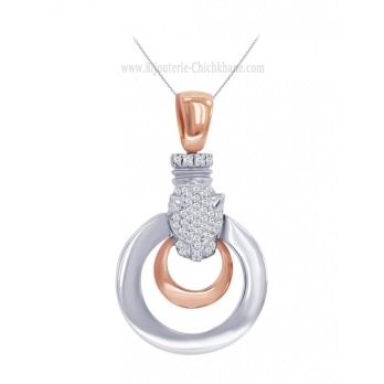 Pendentif femme en Or Bicolore  18 Carats Ref 59109 | Chichkhane