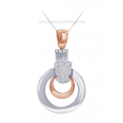 Pendentif femme en Or Bicolore  18 Carats Ref 59109 | Chichkhane
