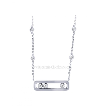 Collier femme en Or Blanc 18 Carats Ref 58637 | Chichkhane