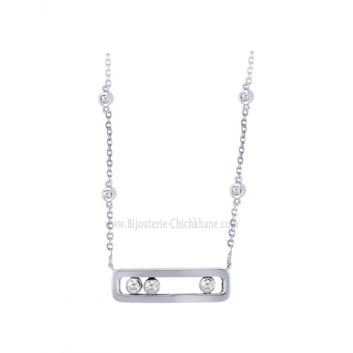 Collier femme en Or Blanc 18 Carats Ref 58637 | Chichkhane