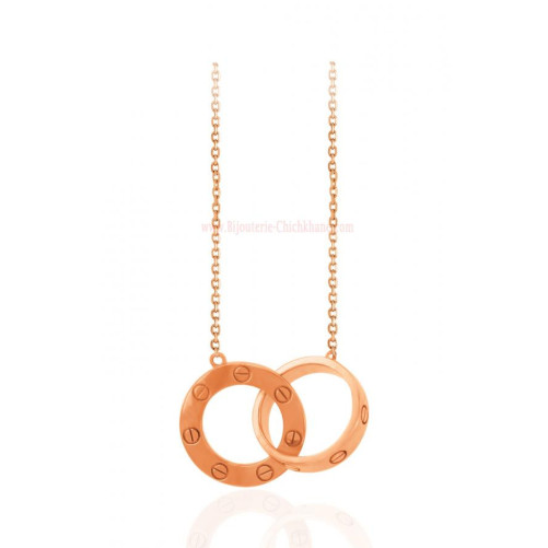 Collier femme en Or Rose 18 Carats Ref 58769 | Chichkhane
