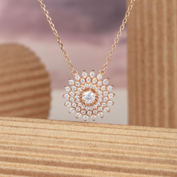 Collier femme en Or Rose 18 Carats Ref 68260 | Chichkhane