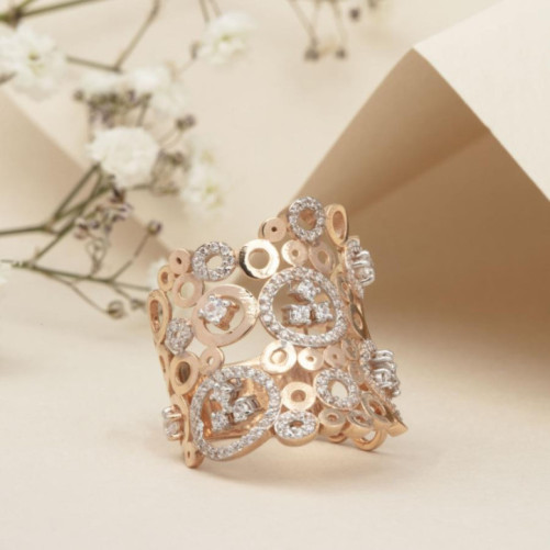 Bague femme en Or Bicolore  18 Carats Ref 68259 | Chichkhane