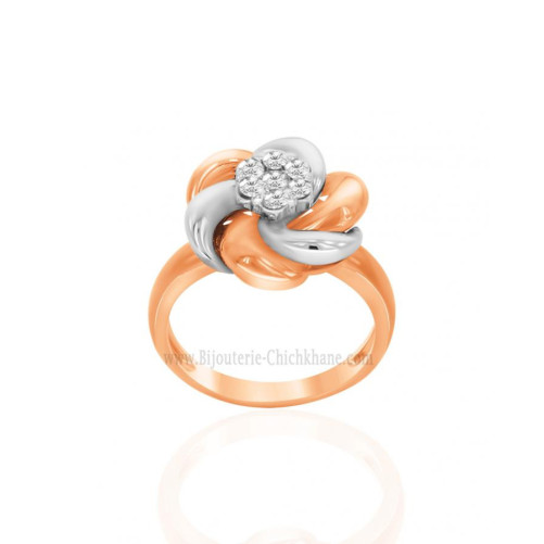 Solitaire femme en Or Bicolore  18 Carats Ref 58945 | Chichkhane