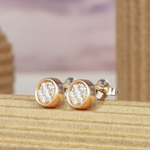 Boucles d'oreilles femme en Or Rose 18 Carats Ref 68239 | Chichkhane