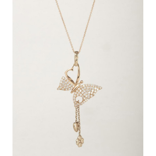 Pendentif femme en Or Bicolore  18 Carats Ref 28558 | Chichkhane