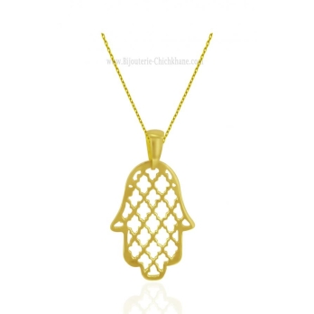 Pendentif main de fatma femme en Or Jaune 18 Carats Ref 58327 | Chichk