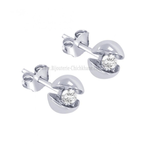 Boucles d'oreilles femme en Or Blanc 18 Carats Ref 58320 | Chichkhane