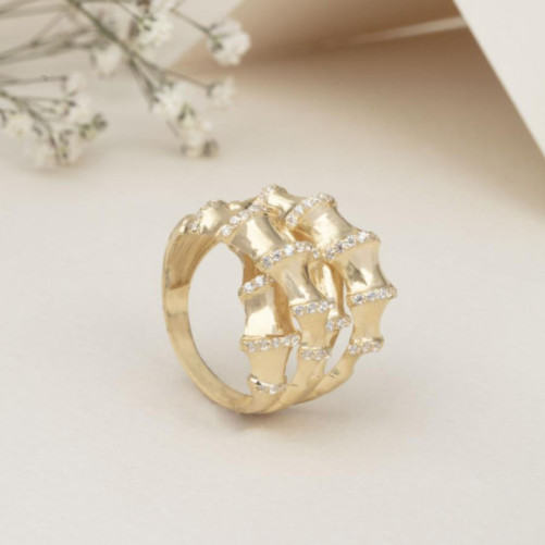 Bague femme en Or Jaune 18 Carats Ref 68136 | Chichkhane