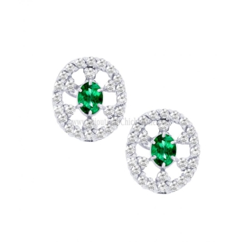 Boucles d'oreilles femme en Or Blanc 18 Carats Ref 58298 | Chichkhane