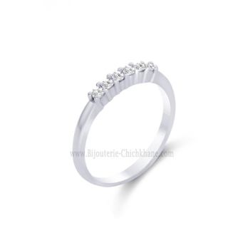 Alliance femme en Or Blanc 18 Carats Ref 58351 | Chichkhane