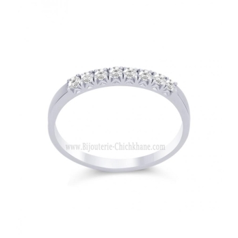 Alliance femme en Or Blanc 18 Carats Ref 58349 | Chichkhane