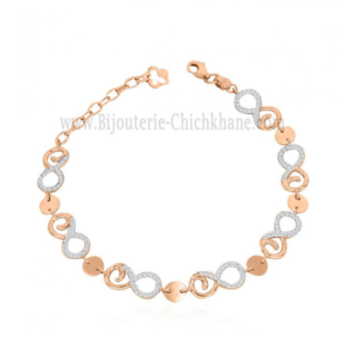 Gourmette femme en Or Bicolore  18 Carats Ref 57878 | Chichkhane