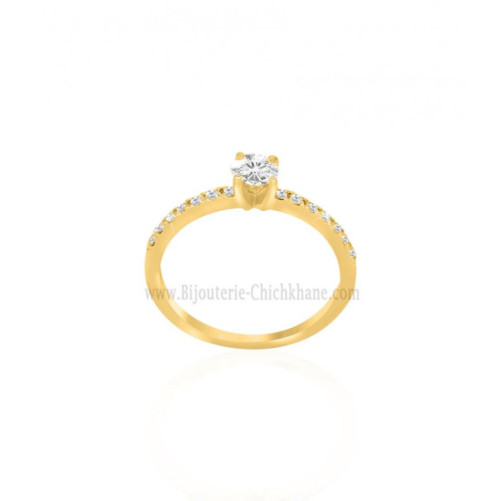 Solitaire femme en Or Jaune 18 Carats Ref 57562 | Chichkhane