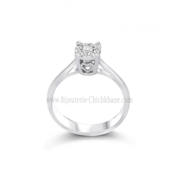 Solitaire femme en Or Blanc 18 Carats Ref 57667 | Chichkhane