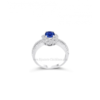 Solitaire femme en Or Blanc 18 Carats Ref 57526 | Chichkhane