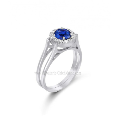 Solitaire femme en Or Blanc 18 Carats Ref 57523 | Chichkhane