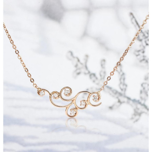 Collier femme en Or Rose 18 Carats Ref 68018 | Chichkhane