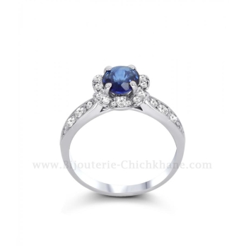 Solitaire femme en Or Blanc 18 Carats Ref 57857 | Chichkhane