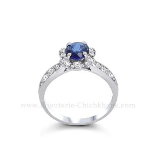 Solitaire femme en Or Blanc 18 Carats Ref 57857 | Chichkhane
