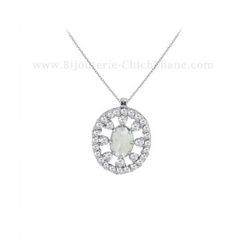 Collier femme en Or Blanc 18 Carats Ref 57848 | Chichkhane