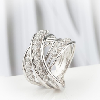 Bague femme en Or Blanc 18 Carats Ref 68016 | Chichkhane