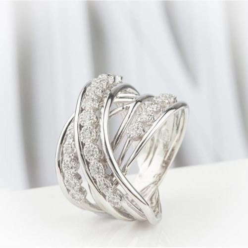 Bague femme en Or Blanc 18 Carats Ref 68016 | Chichkhane