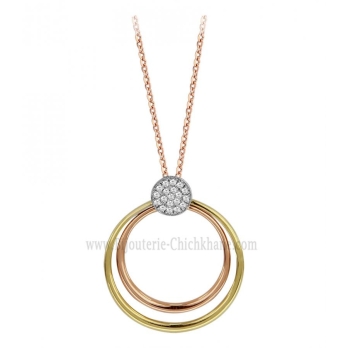Collier femme en Or Bicolore  18 Carats Ref 57741 | Chichkhane