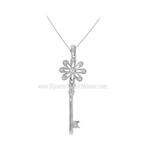 Pendentif femme en Or Blanc 18 Carats Ref 57698 | Chichkhane