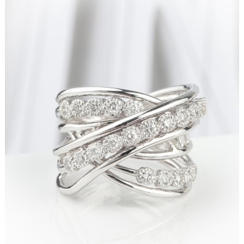 Bague femme en Or Blanc 18 Carats Ref 68016 | Chichkhane